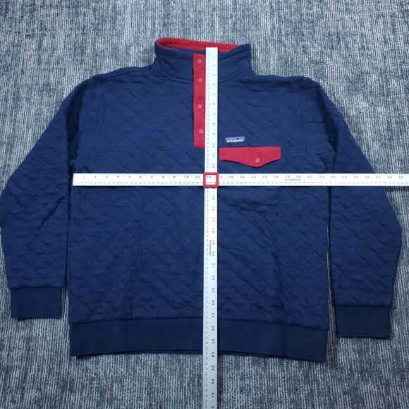 Patagonia Men's Synchilla Snap-T Fleece Pullover Quilted Sweater Size L Blue - Picture 9 of 11
